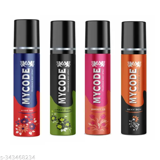 MyCode Perfume KissMe, CrazyGirl, Sweet16, SexyBoy (Pack Of 4)