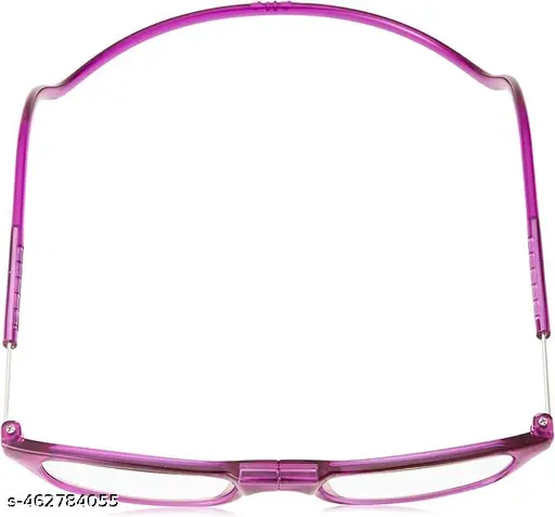 Crown Pharma Rectangular Magnetic Adjustable Front Connect Full Rim Plastic Reading Glasses For Men/Women ||Pruple+2.5