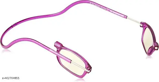 Crown Pharma Rectangular Magnetic Adjustable Front Connect Full Rim Plastic Reading Glasses For Men/Women ||Pruple+2.5