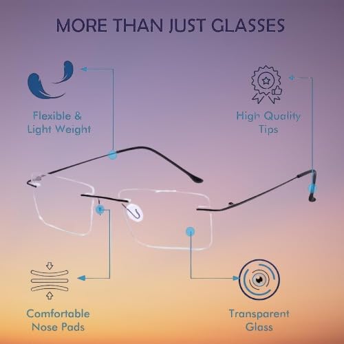 Crown's Bluelight Blocking Glasses—Blue Light Filter Reading Glasses—Computer Glasses—Gaming Glasses—Sunglasses Anti Glare UV & Blue Ray Light Filter Photochromic Power Lens