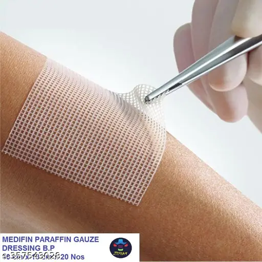 Zepham's Paraffin Dressing Gauze (Bactigras) 10cm x 10cm Standard Ready For Use_Pack of 20Pcs In Tin box Packing
