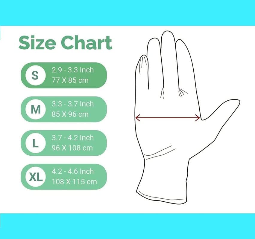 Latex Examination Disposable Medical Hand Gloves, Surgical gloves, 100 Pieces White Less Powderd, Medium.